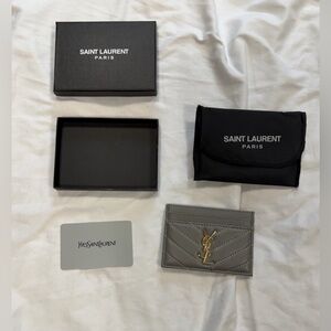 YSL Grey Card Case